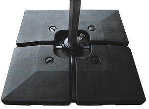Royce 80kg 4 Part Water Filled Parasol Base - Black | Local Delivery Only